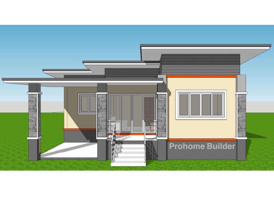 แบบบ้านโมเดิร์น พักอาศัย 1 ชั้น