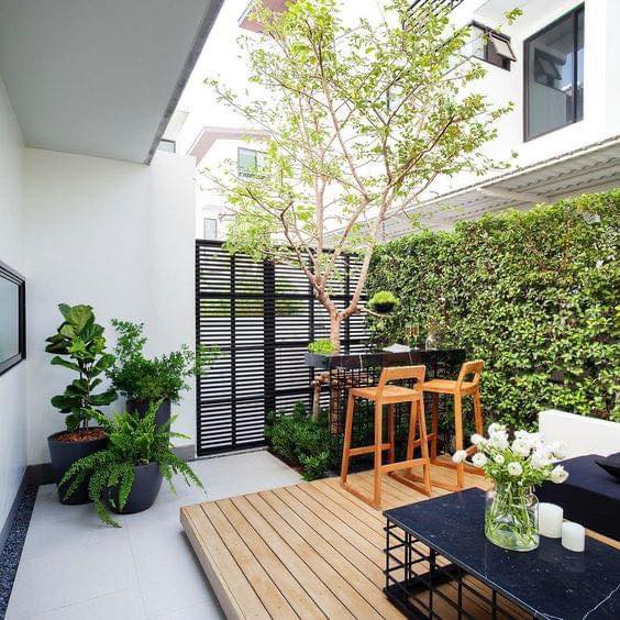 ไอเดียจัดสวนไว้นั่งเล่นบริเวณบ้าน