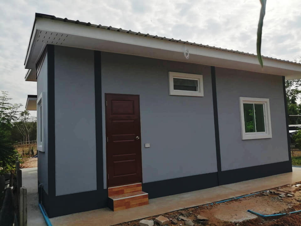 บ้านโมเดิร์น ใช้งบ 430,000 บาท (ไม่รวมสุขภัณฑ์ในห้องน้ำ)