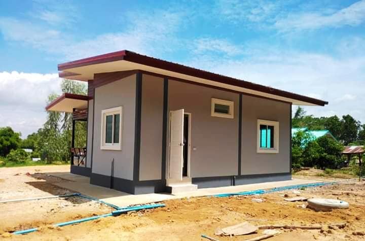 บ้านโมเดิร์นขนาดพอเพียง ใช้งบ 390,000 บาท