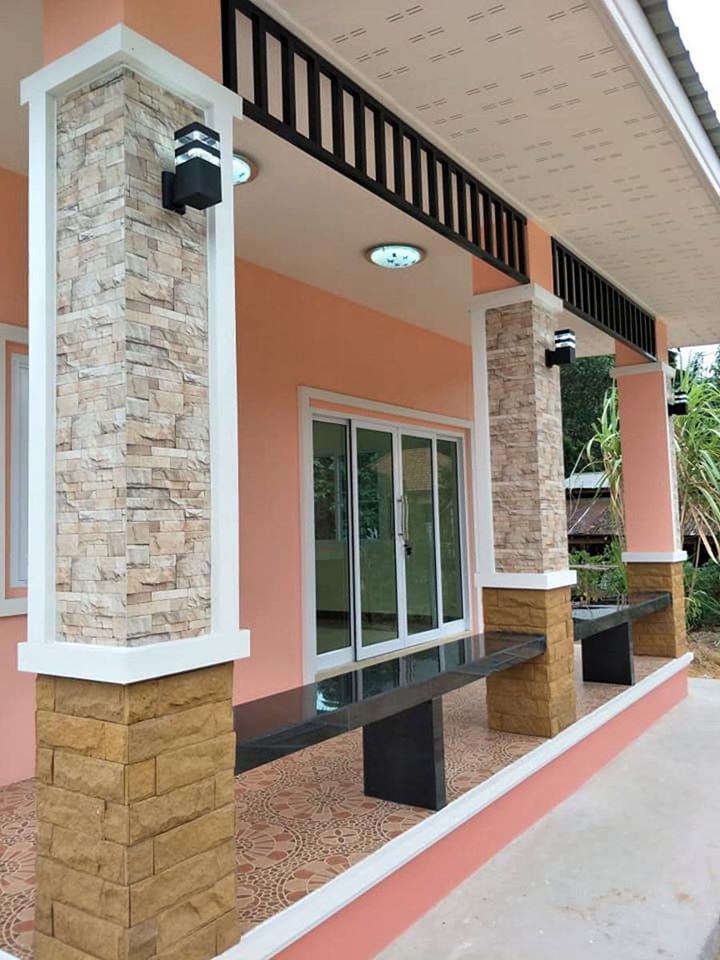 บ้านโมเดิร์นสีชมพู น่ารัก  งบ 720,000 บาท