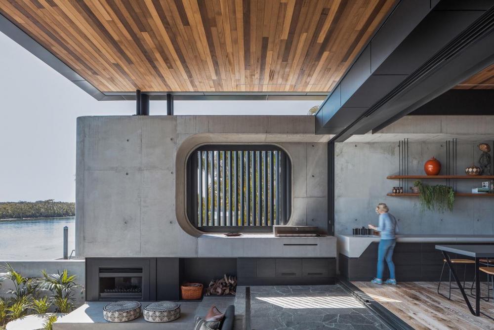 บ้านคอนกรีต ผสมไม้  แต่งดิบ ๆ สวยหรูจนอยากสัมผัส ออกแบบโดยสถาปนิก Justin Humphrey Architect จากประเทศออสเตรเลีย