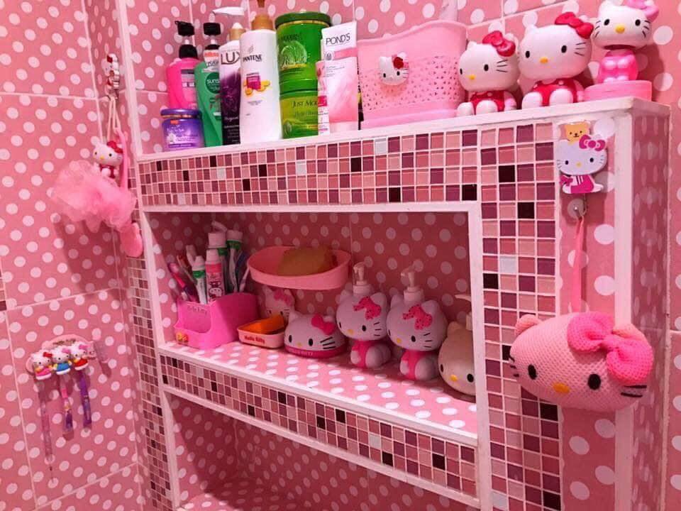 บ้านคิตตี้ทรงโมเดิร์น ชมพูทั้งหลัง