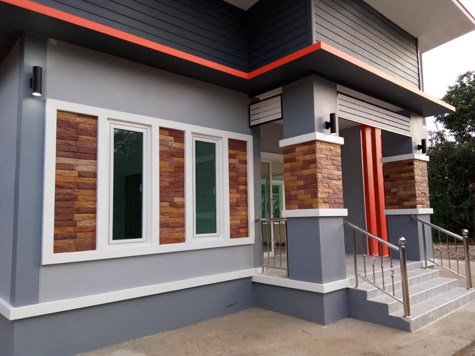 บ้าน 2 ชั้น ขนาด 3 ห้องนอน 2 ห้องน้ำ 1 ห้องโถง 1 ห้องครัว 1 ห้องเก็บของ งบก่อสร้าง 1.5 ล้านบาท