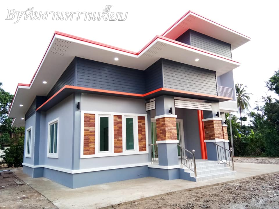 บ้าน 2 ชั้น ขนาด 3 ห้องนอน 2 ห้องน้ำ 1 ห้องโถง 1 ห้องครัว 1 ห้องเก็บของ งบก่อสร้าง 1.5 ล้านบาท