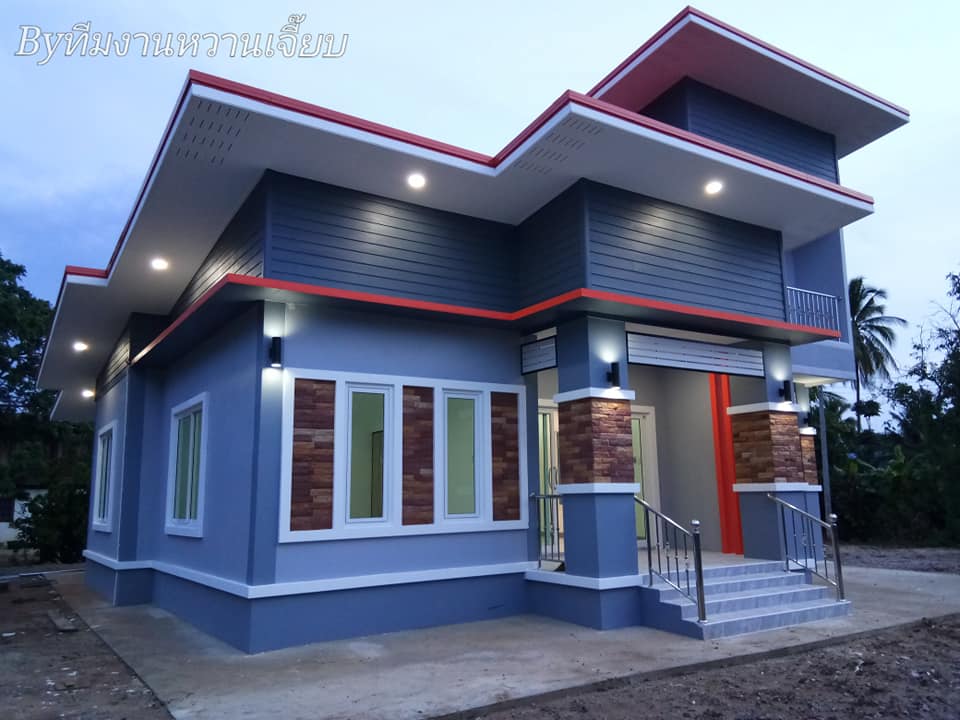 บ้าน 2 ชั้น ขนาด 3 ห้องนอน 2 ห้องน้ำ 1 ห้องโถง 1 ห้องครัว 1 ห้องเก็บของ งบก่อสร้าง 1.5 ล้านบาท