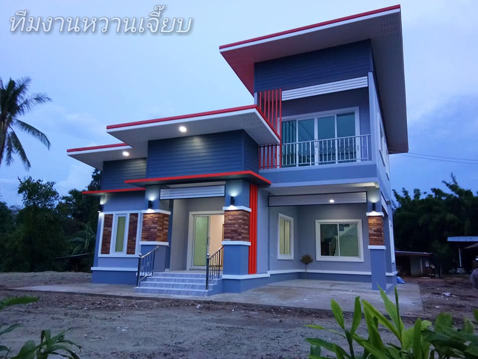 บ้าน 2 ชั้น ขนาด 3 ห้องนอน 2 ห้องน้ำ 1 ห้องโถง 1 ห้องครัว 1 ห้องเก็บของ งบก่อสร้าง 1.5 ล้านบาท