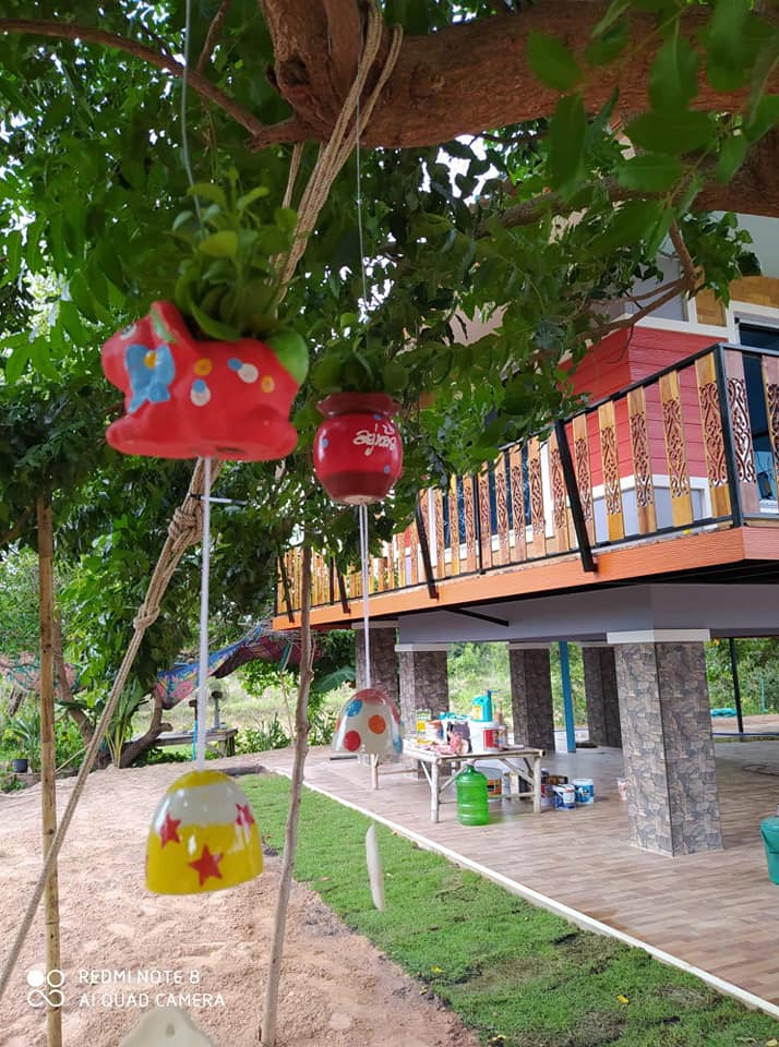 บ้านสวน 2 ชั้น ชั้นล่างโถง ใช้งบ 4.5 แสนบาท