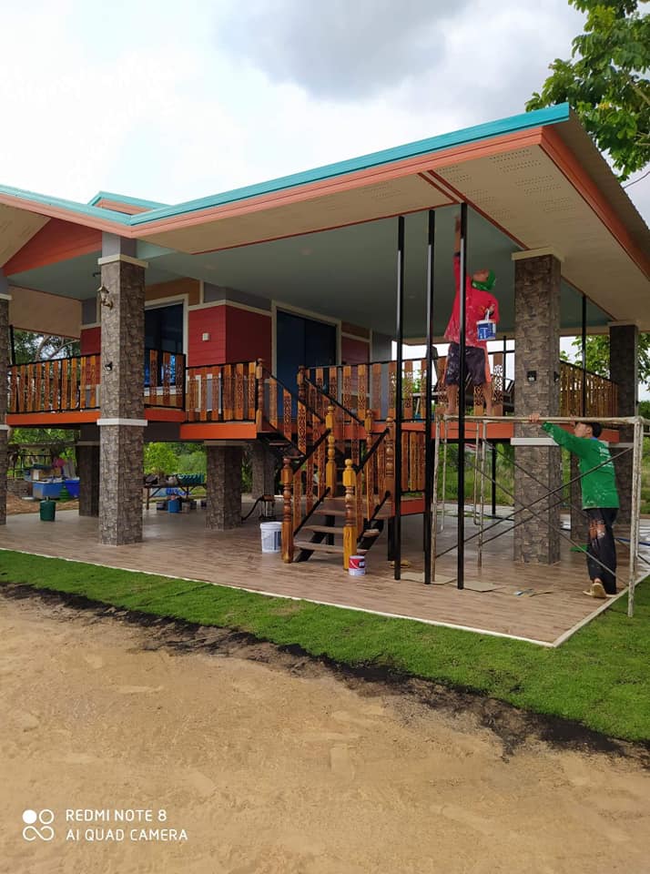 บ้านสวน 2 ชั้น ชั้นล่างโถง ใช้งบ 4.5 แสนบาท