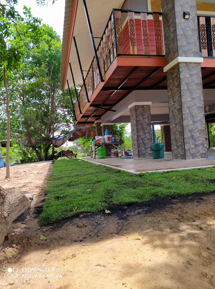 บ้านสวน 2 ชั้น ชั้นล่างโถง ใช้งบ 4.5 แสนบาท