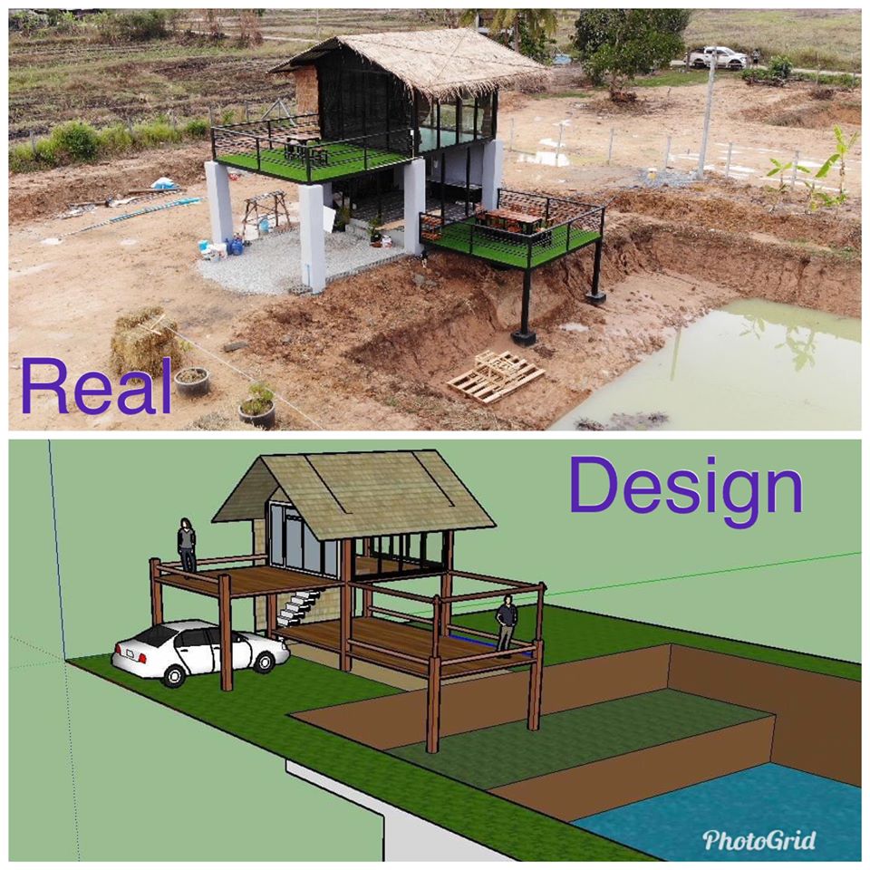 ไอเดียบ้านสวนกับบ่อน้ำ