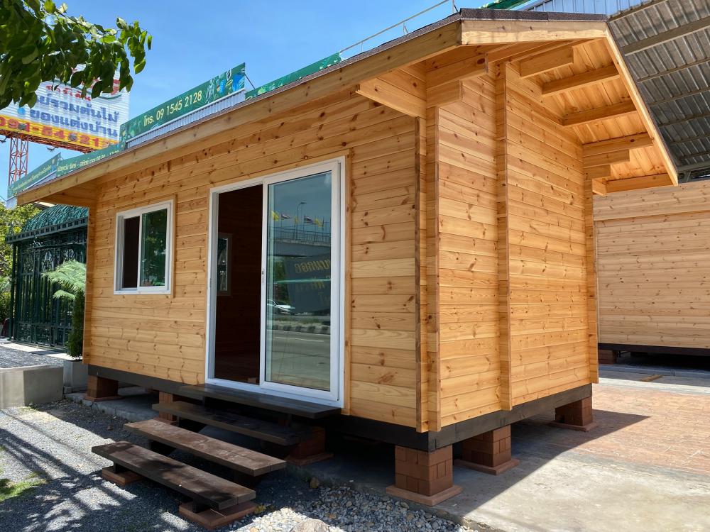 ไอเดียบ้านไม้สนสำเร็จรูป(LogHome) ดีไซน์สวย คลาสสิก ประกอบง่าย