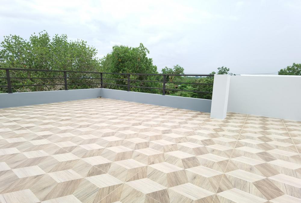 บ้านพักอาศัย ชั้นครึ่ง แนวโมเดิร์นทรอปิคอล