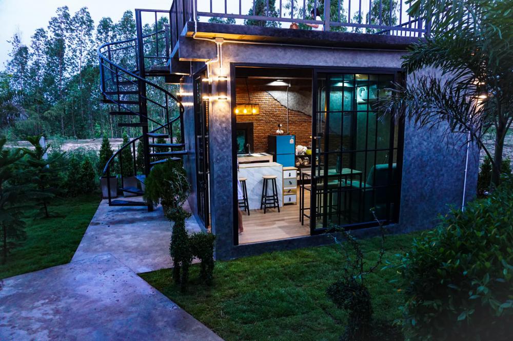 บ้านขนาดเล็กมีดาดฟ้า สำหรับจิบกาแฟ/ไว้จัดปาตี้ หรือ รับแขก งบประมาณ 2.5 แสนบาท