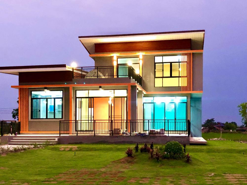 บ้านโมเดิร์น งบ 2.2 ล้านบาท ขนาด 200 ตร.ม.
