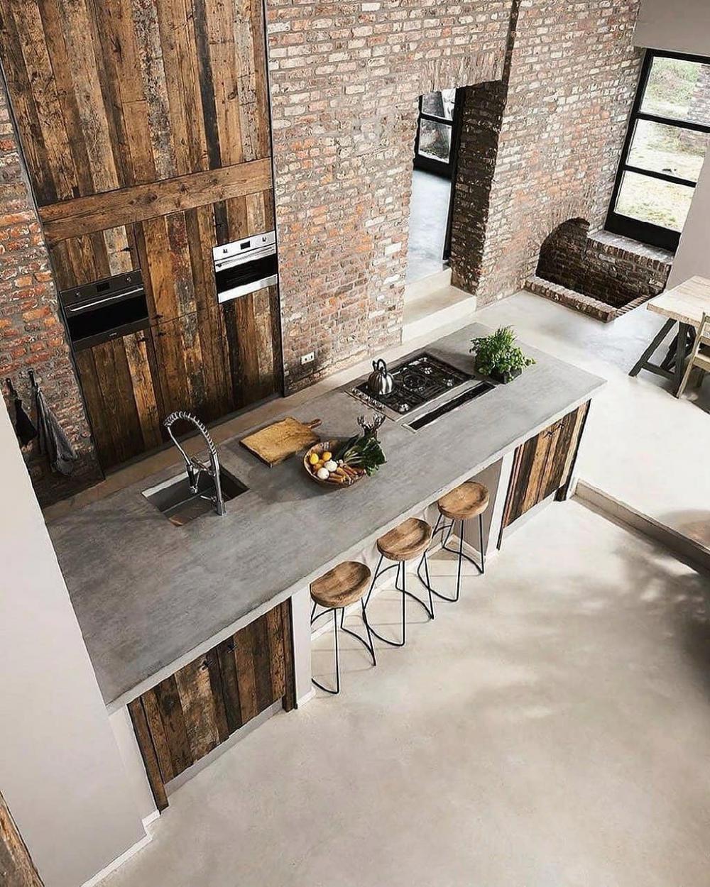 35 ไอเดียครัวในสไตล์ลอฟท์ เป็นบาร์นั่ง สวยเท่โดดเด่นน่าใช้งาน