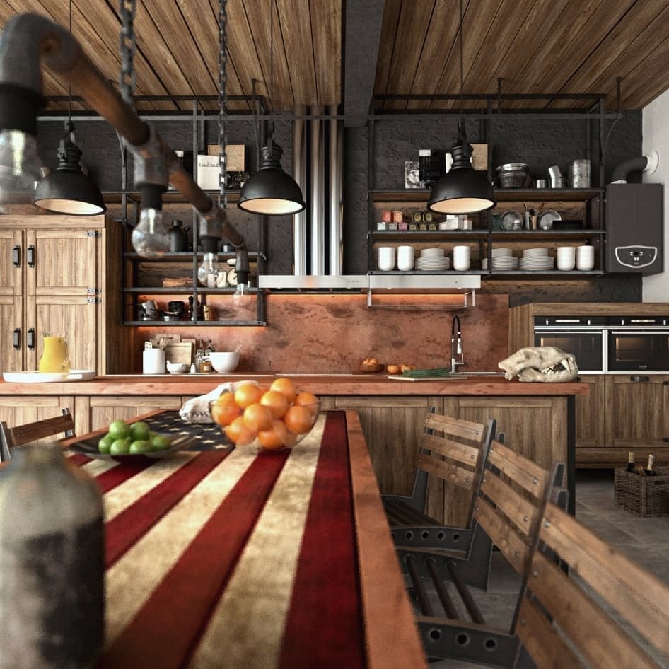 35 ไอเดียครัวในสไตล์ลอฟท์ เป็นบาร์นั่ง สวยเท่โดดเด่นน่าใช้งาน