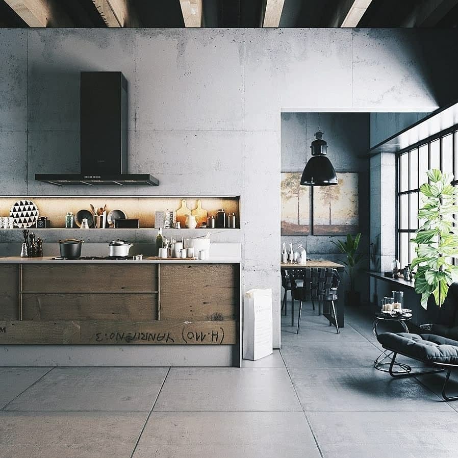 35 ไอเดียครัวในสไตล์ลอฟท์ เป็นบาร์นั่ง สวยเท่โดดเด่นน่าใช้งาน