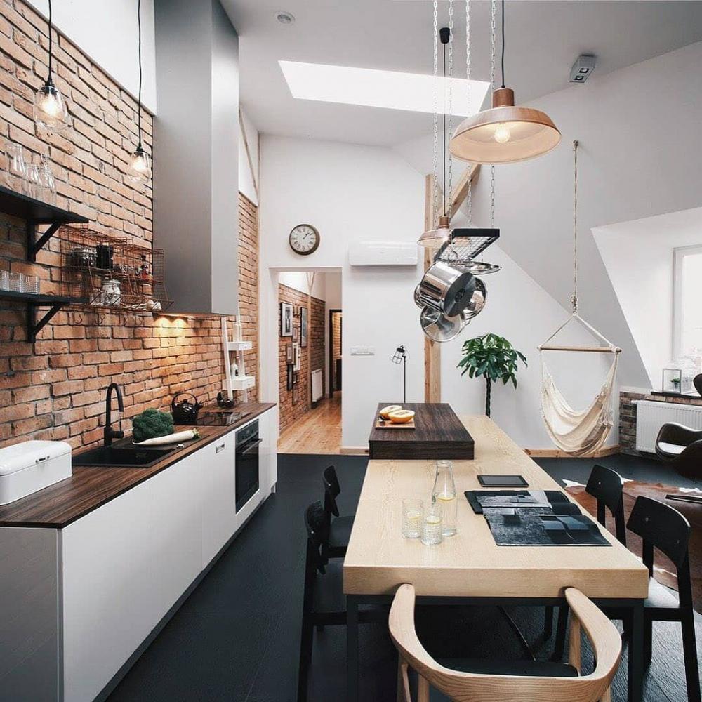 35 ไอเดียครัวในสไตล์ลอฟท์ เป็นบาร์นั่ง สวยเท่โดดเด่นน่าใช้งาน