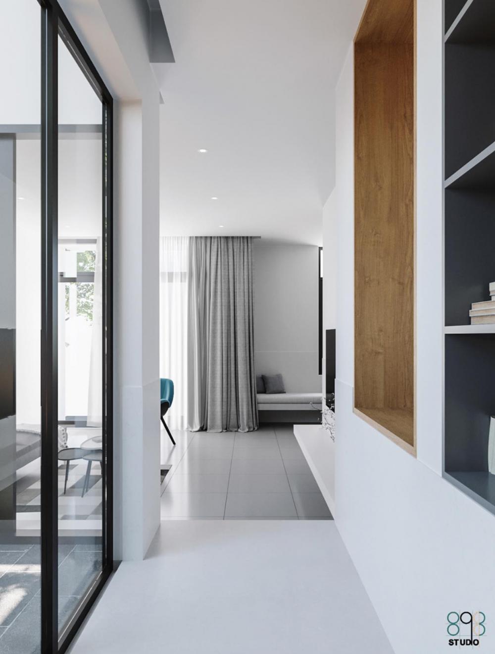 ไอเดียบ้านโมเดิร์นสีขาว ตกแต่งเรียบง่าย โปร่งโล่ง ใกล้ชิดธรรมชาติ