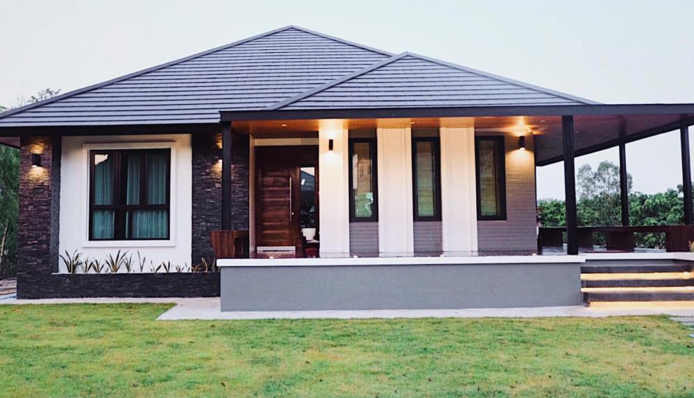 บ้านโมเดิร์น 3 ห้องนอน และห้องอื่นๆ งบ 2.3 ล้าน (ไม่รวมตกแต่งภายใน)