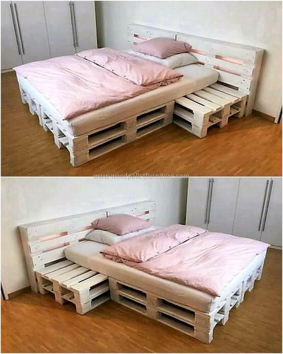 50 ไอเดียเตียงไม้พาเลท สวยในในราคาประหยัด