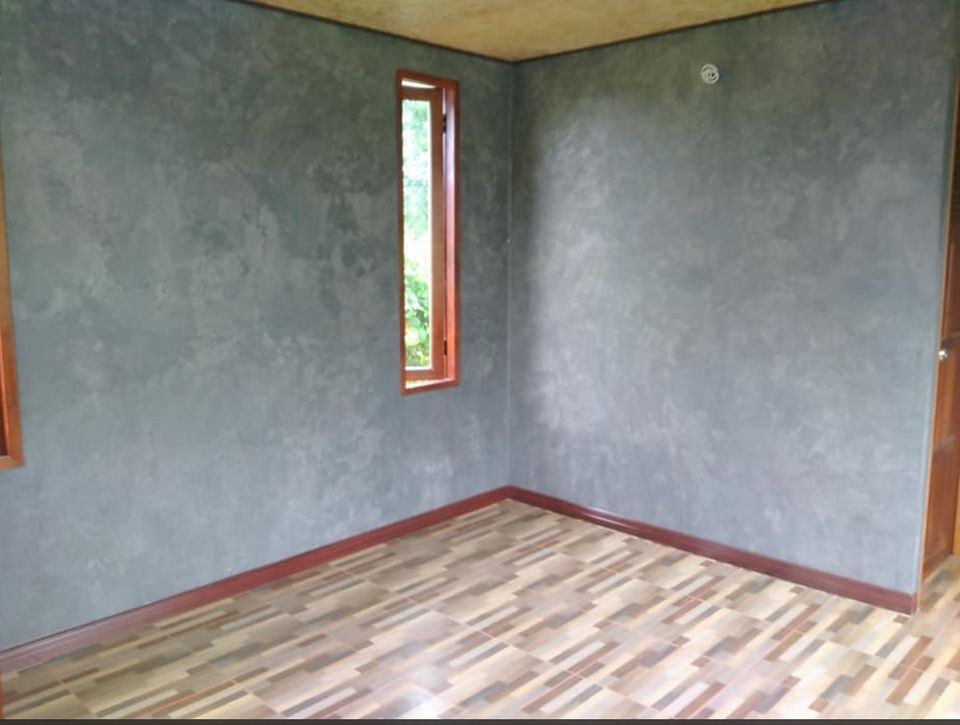 บ้านน็อคดาวน์ยกพื้น ขนาด 4 * 8 เมตร พร้อมระเบียงหน้ากว้าง