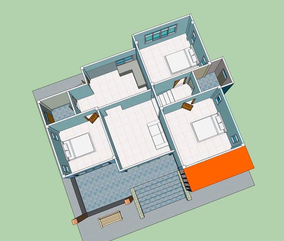 บ้านโมเดิร์น 2 ชั้น ชั้นล่างโถ่ง งบ 3.3 ล้านบาท