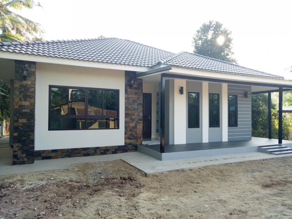 บ้านชั้นเดียว หลังคาปั้นหยา