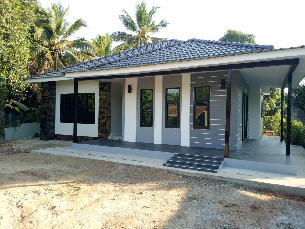 บ้านชั้นเดียว หลังคาปั้นหยา