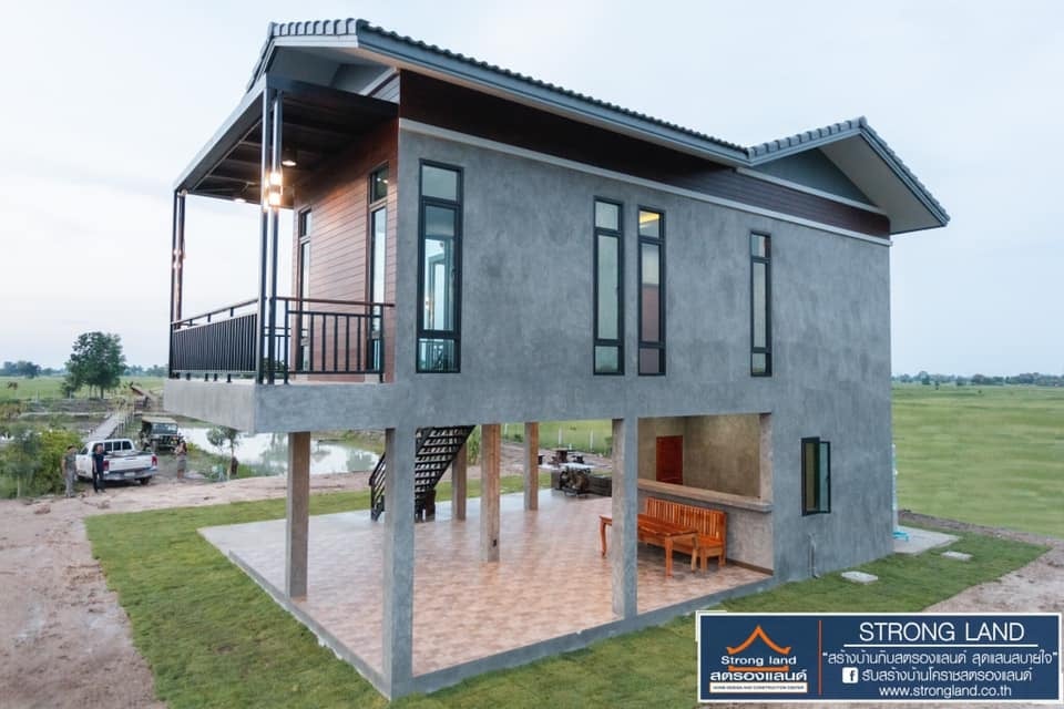 บ้านสไตล์ลอฟท์ 2 ชั้น รูปตัวแอล