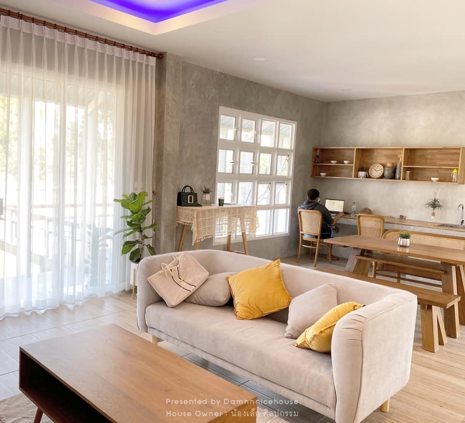 บ้านที่เป็นโฮมออฟฟิศ ร้านกาแฟ และพักอาศัยได้ สร้างด้วยงบ 1.1 ล้านบาท