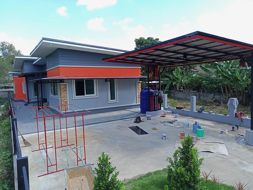 บ้านโมเดิร์นทรงตัว L เฉพาะตัวบ้าน 9 แสนบาท