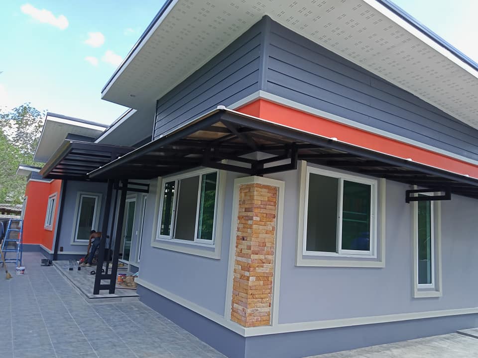 บ้านโมเดิร์นทรงตัว L เฉพาะตัวบ้าน 9 แสนบาท