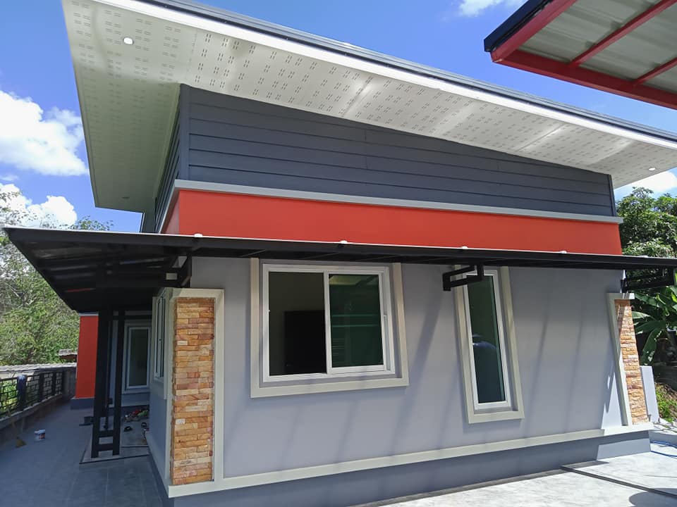 บ้านโมเดิร์นทรงตัว L เฉพาะตัวบ้าน 9 แสนบาท