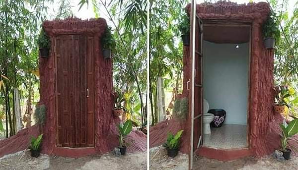 ไอเดียห้องน้ำขนาดเล็กนอกบ้าน