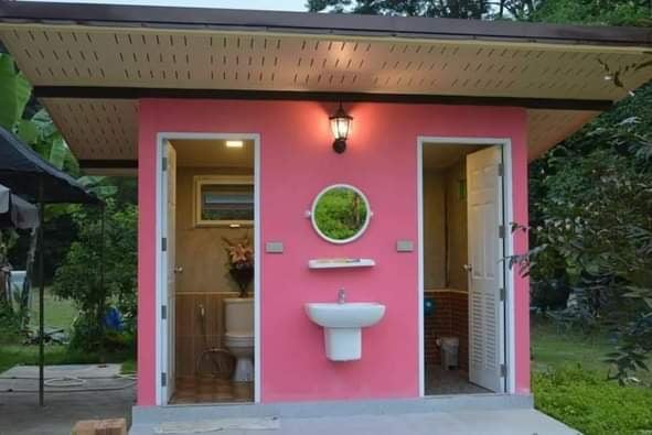 ไอเดียห้องน้ำขนาดเล็กนอกบ้าน