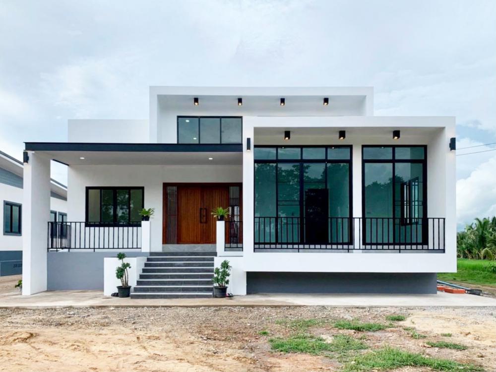 บ้านทรงกล่อง 3 ห้องนอน