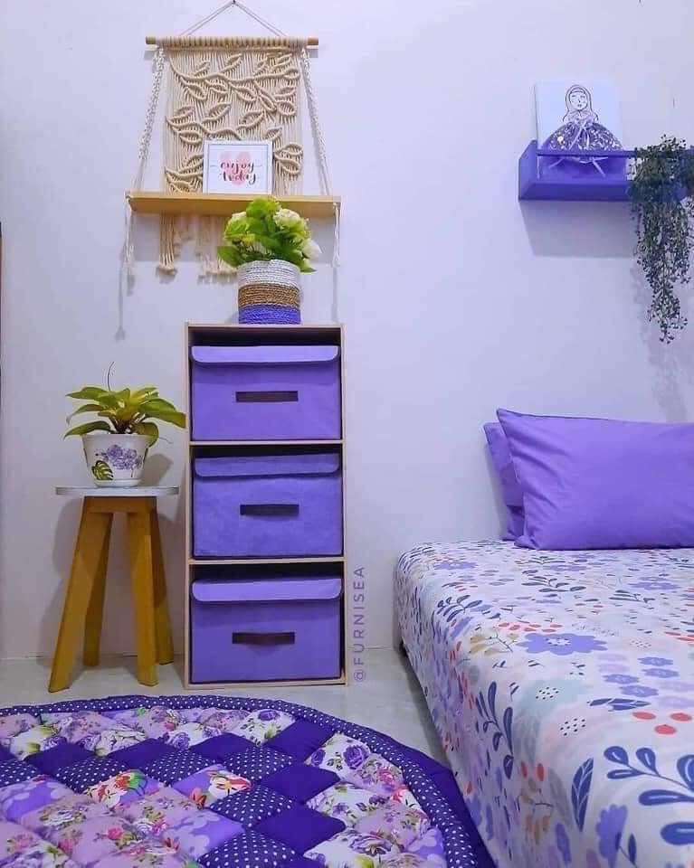 ตกแต่งทุกส่วนของบ้านเป็นสีม่วงทั้งหมดเลย เอาใจคนคลั่งไคล้สีม่วง