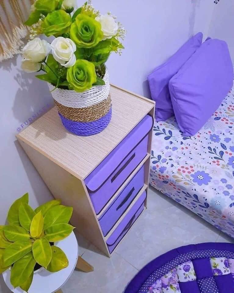 ตกแต่งทุกส่วนของบ้านเป็นสีม่วงทั้งหมดเลย เอาใจคนคลั่งไคล้สีม่วง