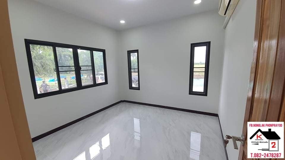 บ้านทรงปั้นหยา ขนาด 3 ห้องนอน 2 ห้องน้ำ งบ 1.35 ล้านบาท