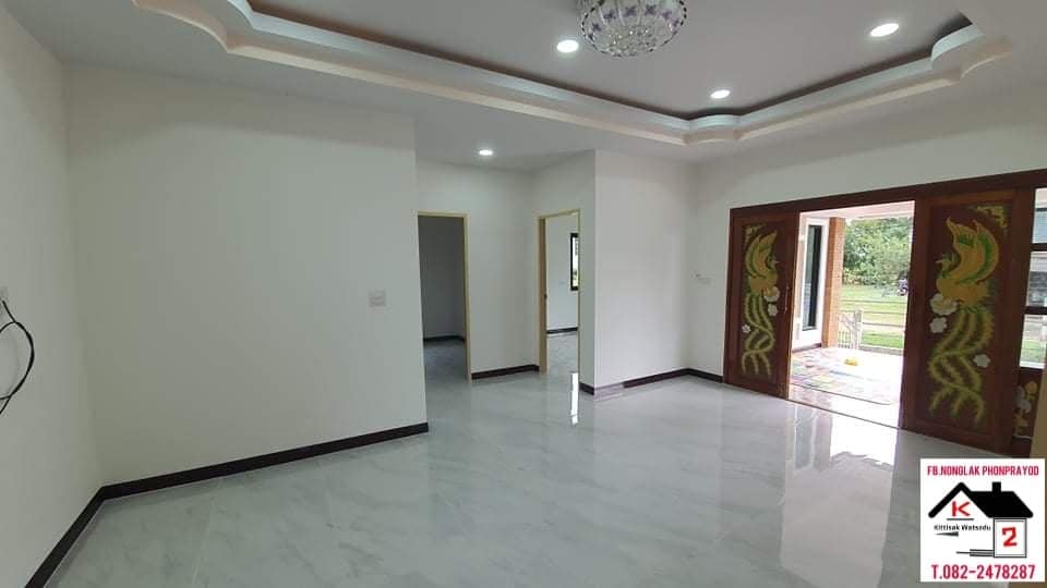 บ้านทรงปั้นหยา ขนาด 3 ห้องนอน 2 ห้องน้ำ งบ 1.35 ล้านบาท