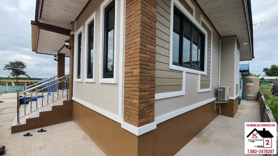 บ้านทรงปั้นหยา ขนาด 3 ห้องนอน 2 ห้องน้ำ งบ 1.35 ล้านบาท