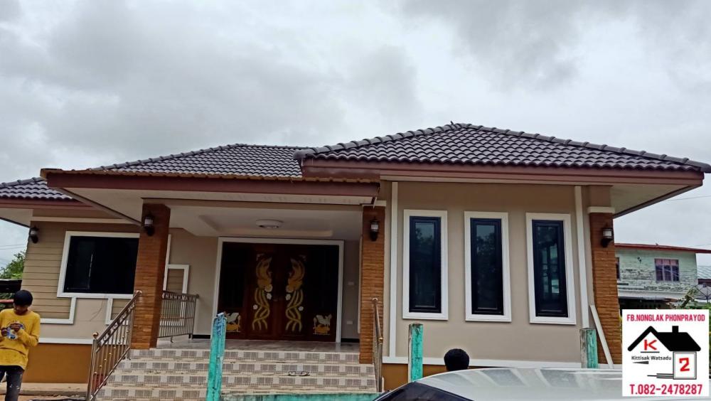 บ้านทรงปั้นหยา ขนาด 3 ห้องนอน 2 ห้องน้ำ งบ 1.35 ล้านบาท