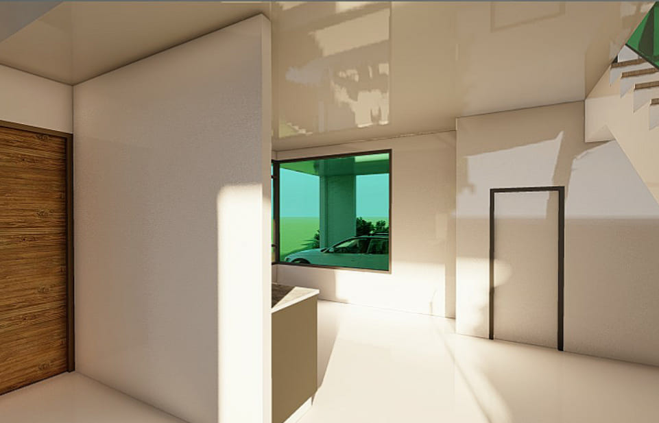 แบบบ้าน 2 ชั้น พร้อมที่จอดรถ งบ 1.5 ล้านบาท