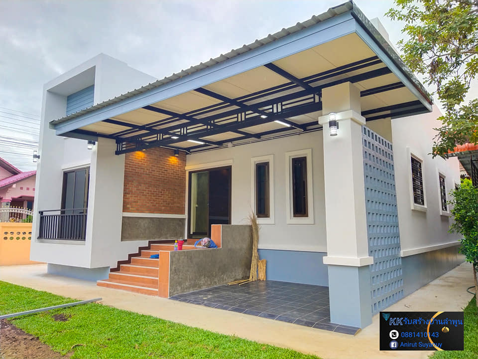 บ้านสไตล์โมเดิร์นทรงกล่อง งบ 1 ล้านต้นๆ