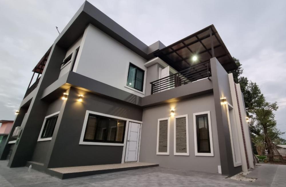 บ้านชั้นครึ่ง สไตล์โมเดิร์น งบประมาณ 2.90 ล้านบาท