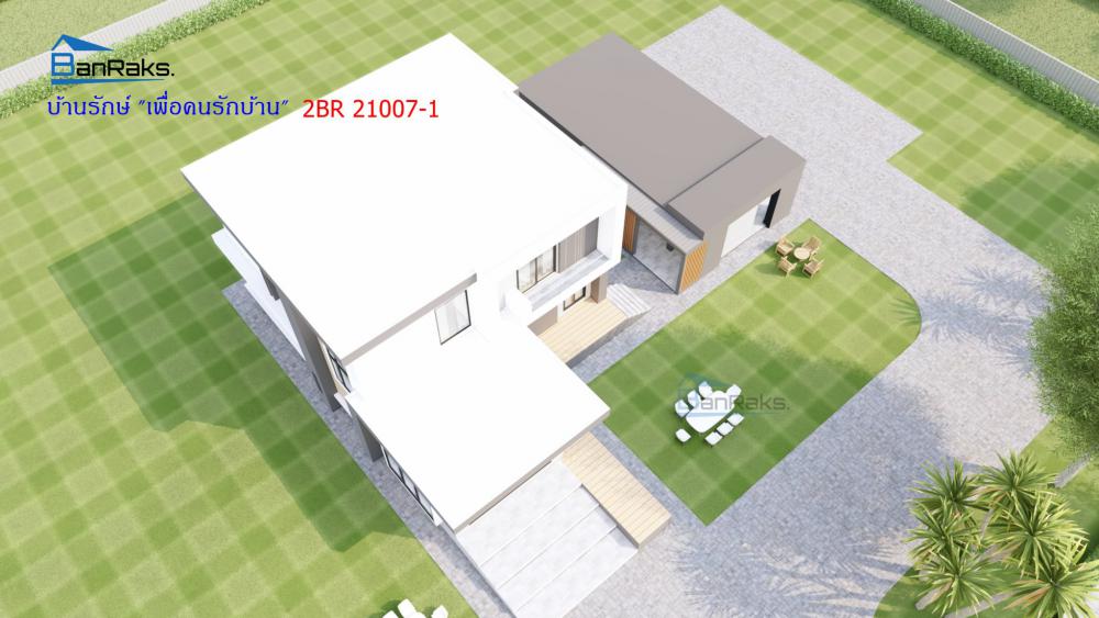 แบบบ้านพร้อมที่จอดรถ งบประมาณ 4.80 ล้านบาท