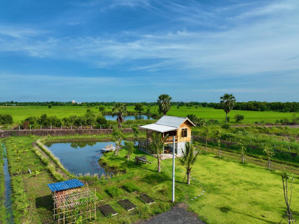 บ้านไม้ เรียบง่าย มีสวนผัก ผลไม้ ได้อยู่กับธรรมชาติที่เรียบง่าย