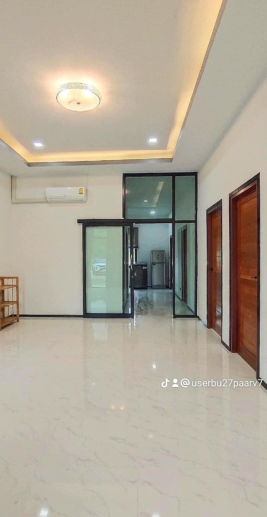 บ้านชั้นเดียวออกแบบน่าอยู่ 3 ห้องนอน 1 ห้องน้ำ 1 ห้องพระ